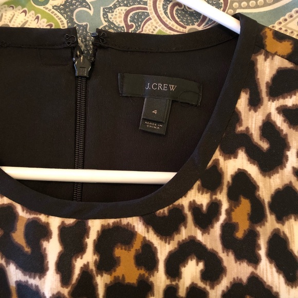 JCrew Leopard shift dress, size 4 - Picture 5 of 7